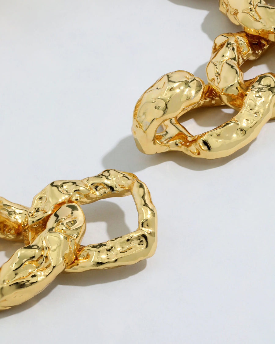 BRUT GOLD CURB LINK NECKLACE