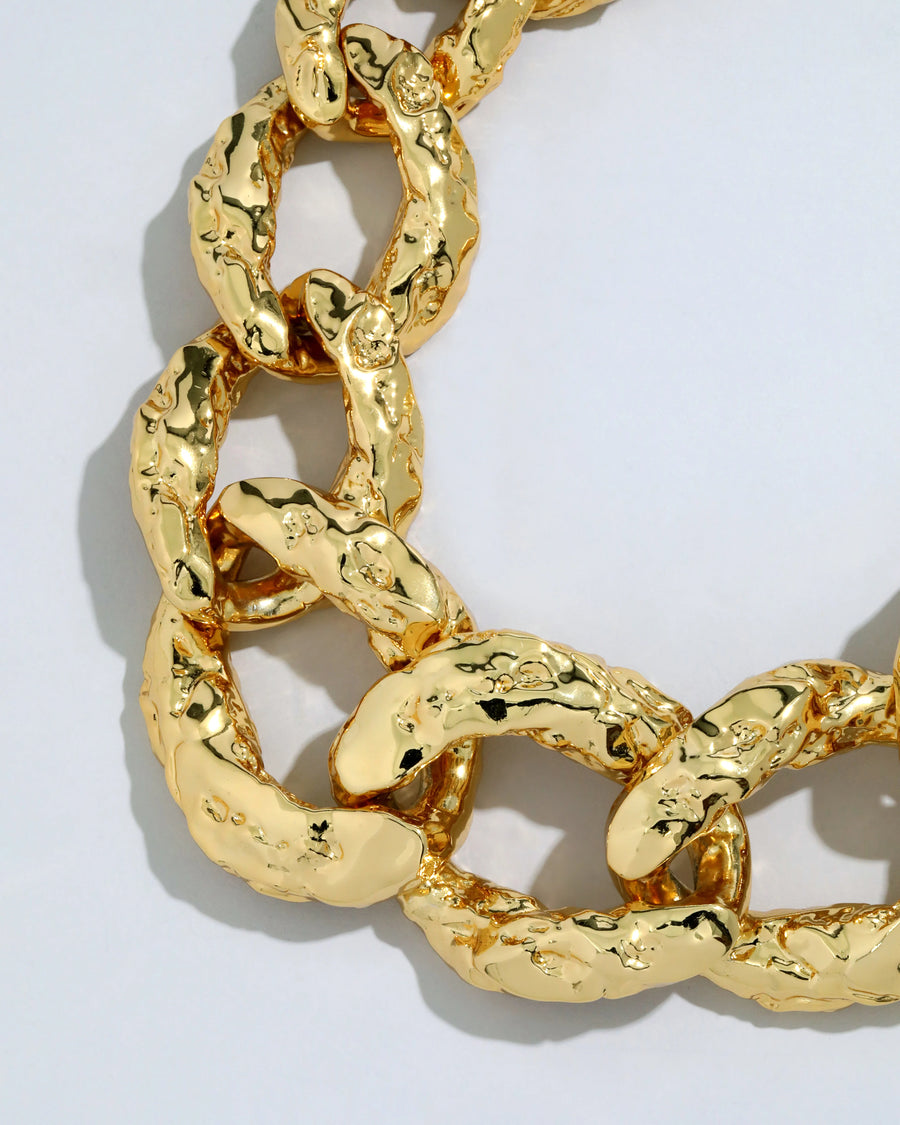 BRUT GOLD CURB LINK NECKLACE