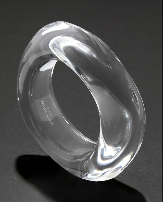 Liquid Lucite Wavy Bangle Bracelet - S/M