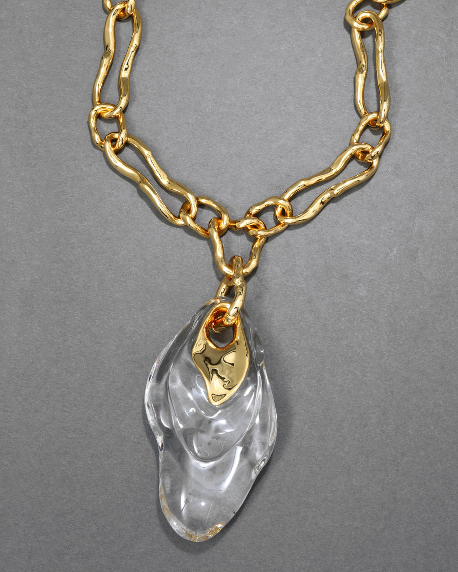 Liquid Lucite Ripple Necklace