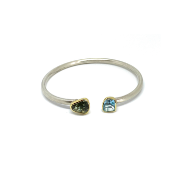 Green Amethyst & Aquamarine Bracelet