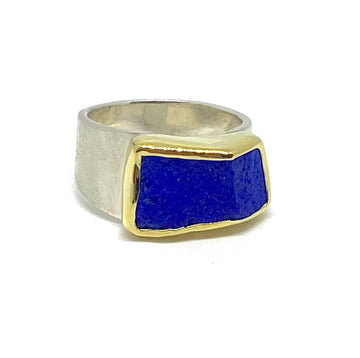 Lapis Horizontal Band Ring