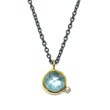 Aquamarine Diamond Necklace
