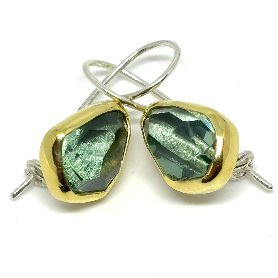 Green Amethyst Earrings