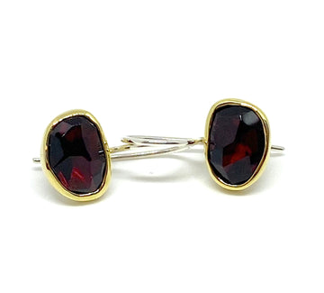 Red Garnet Drop Earrings