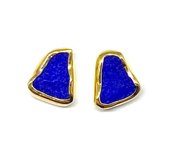 18k gold LAPIS stud