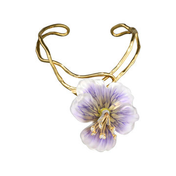 Pansy Lucite Vine Collar - Midnight Pansy