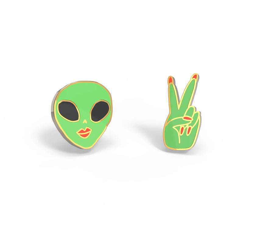 Earrings - Alien