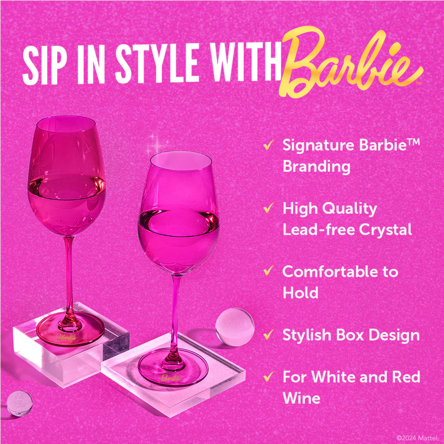 Barbie™ X Dragon Glassware® Wine Glasses - Set of 2