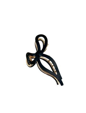 Ballet Bow Acetate Claw Clip - Black