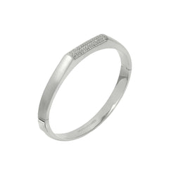 Silver Juliette Pavé Bangle