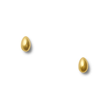 Medium Sculpted Bean Earrings - 14k Plated Gold