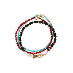 Trio Friendship Bracelet Set Black