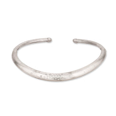 Silver Boogie Line Necklace with Diamonds