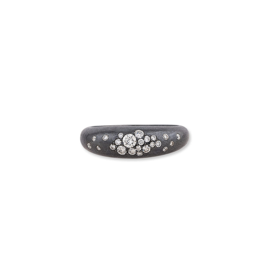 BOOGIE LINE OXIDIZED SILVER RING