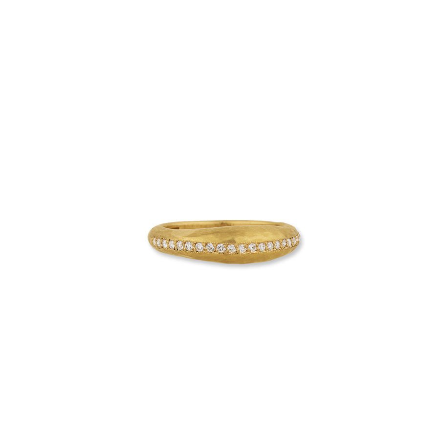 BOOGIE LINE RING - 22K Yellow Gold & Diamonds