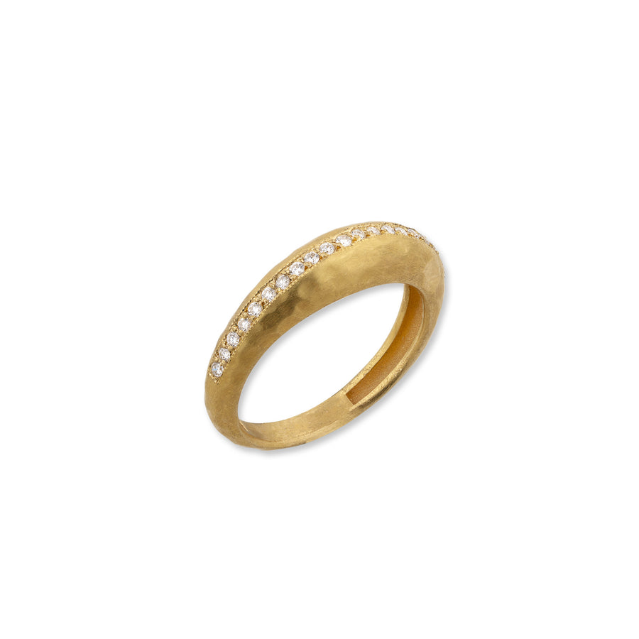 BOOGIE LINE RING - 22K Yellow Gold & Diamonds