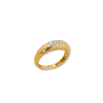 24k gold BOOGIE LINE DIAMOND GOLD RING