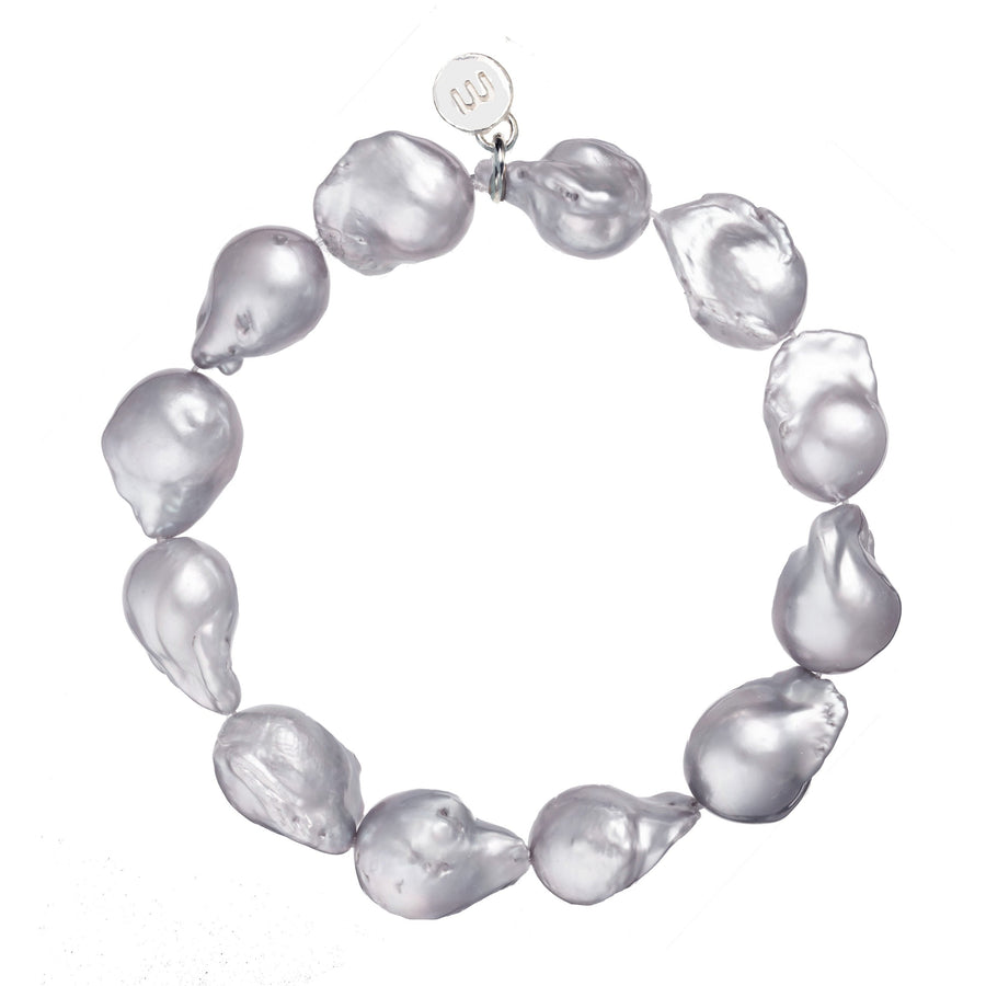 Medium Grey Baroque Pearl Bracelet