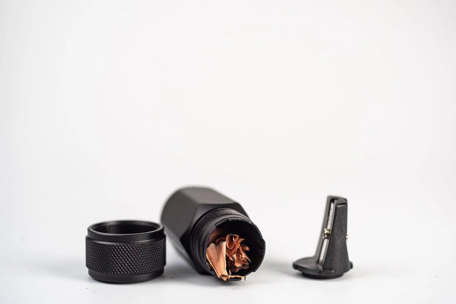 One step long point sharpener- white