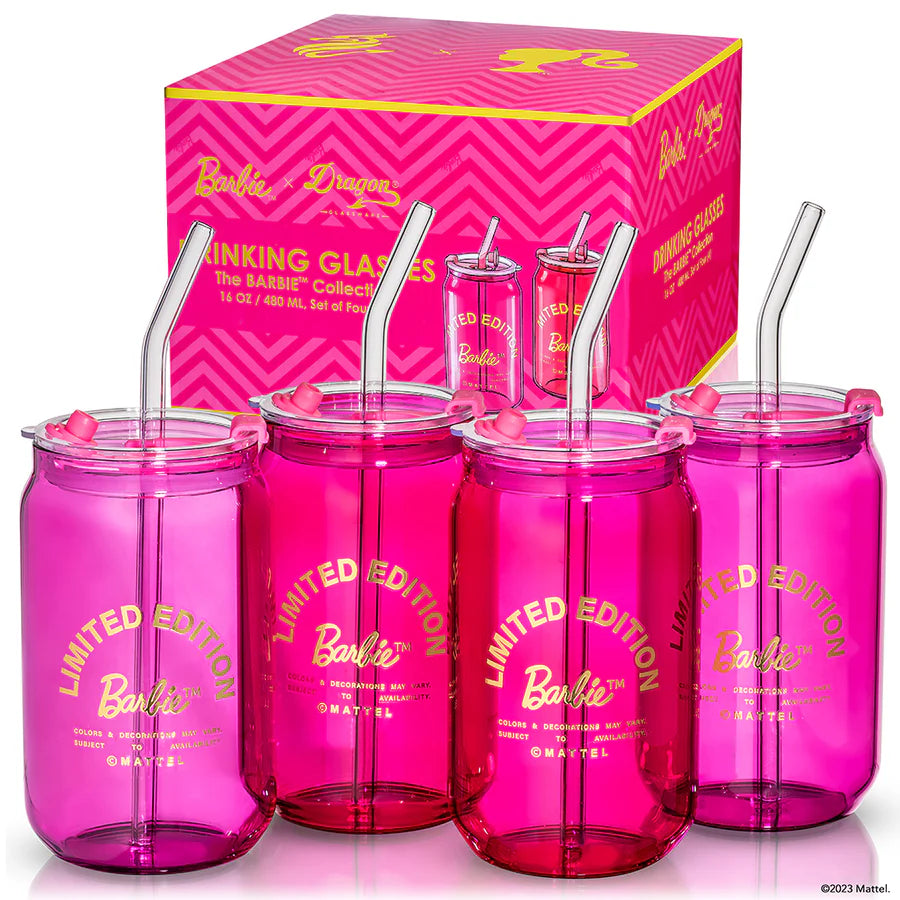 Barbie™ X Dragon Glassware® Drinking Glasses - Set of 4