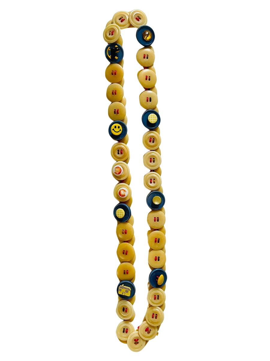 Button Necklace: Beige II