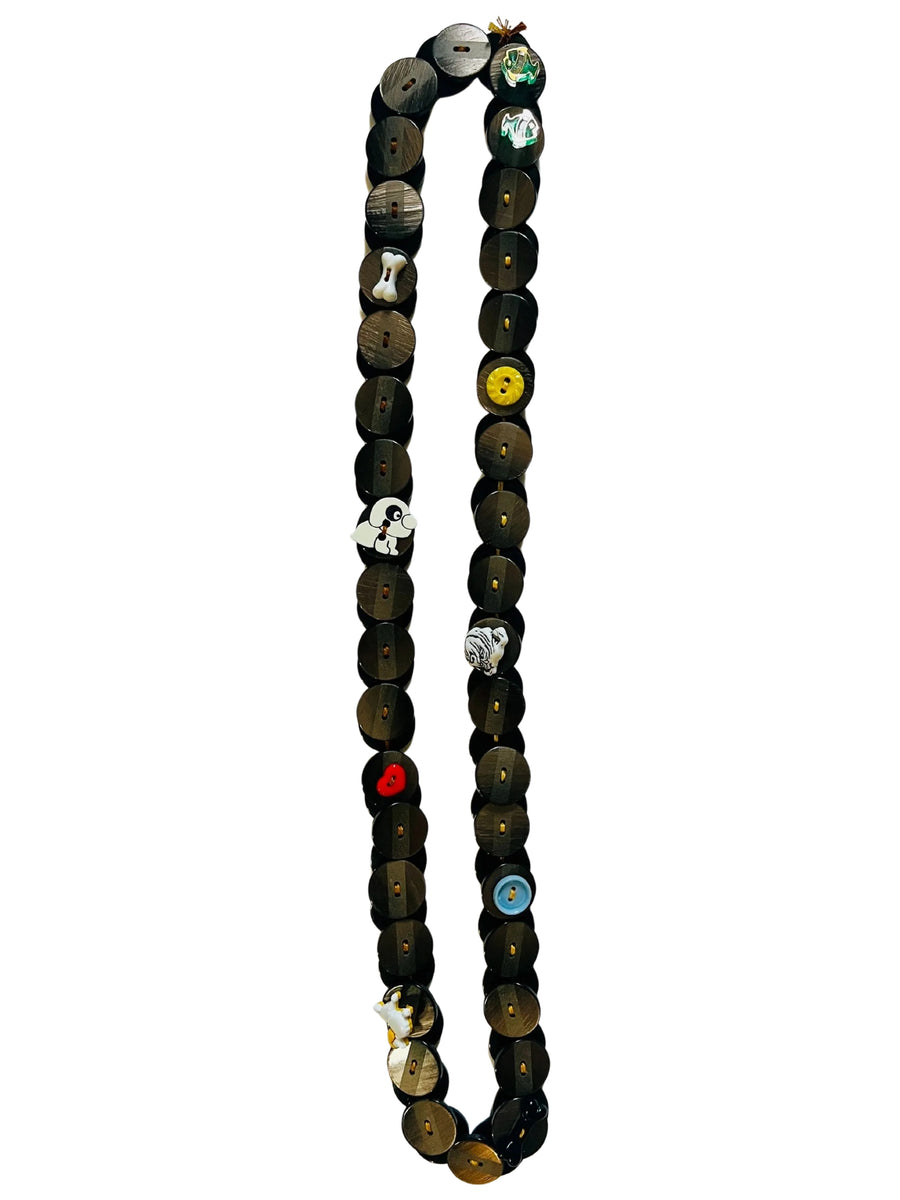 Button Necklace: Brown III