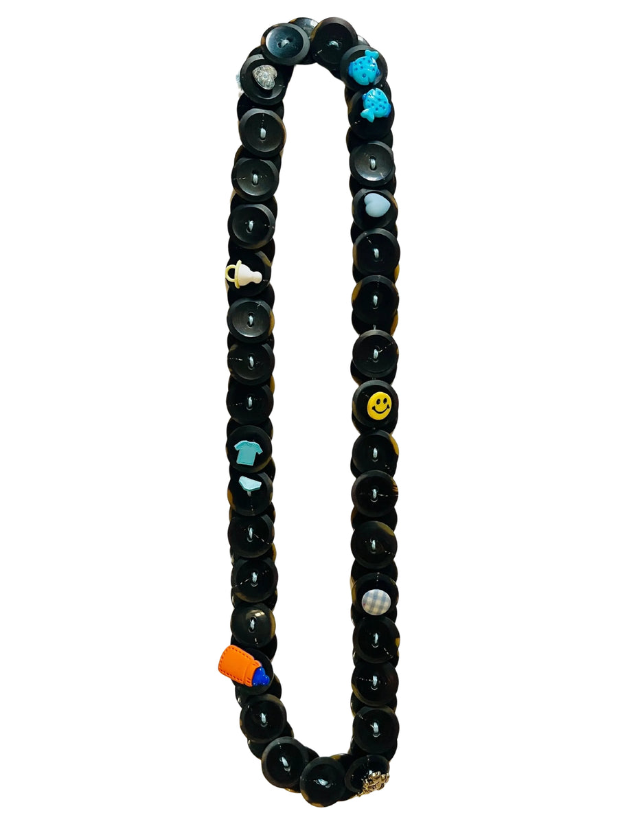 Button Necklace: Brown II