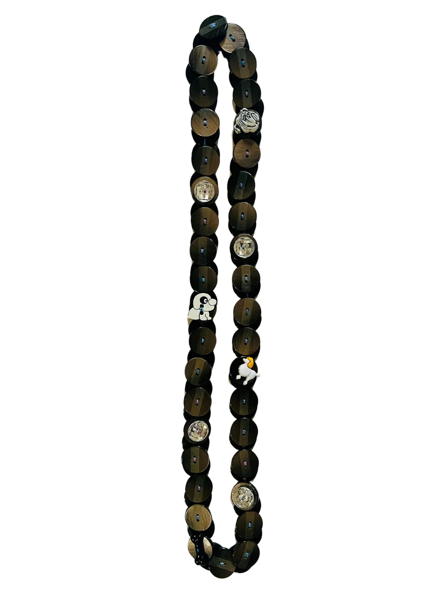 Button Necklace: Brown IV