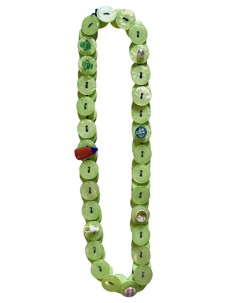 Button Necklace: Green II