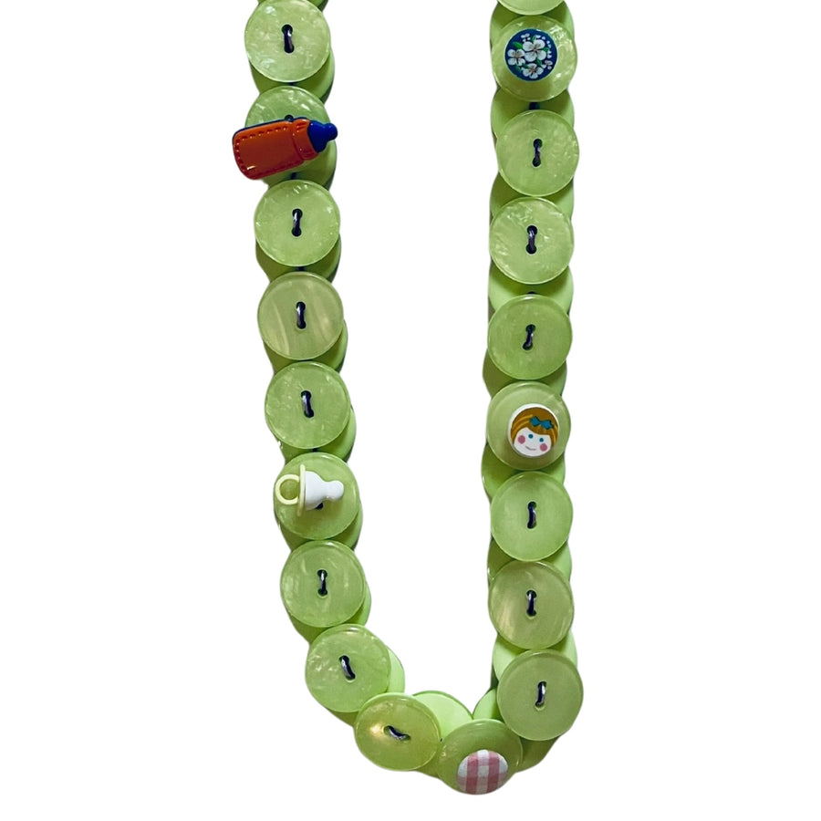 Button Necklace: Green II