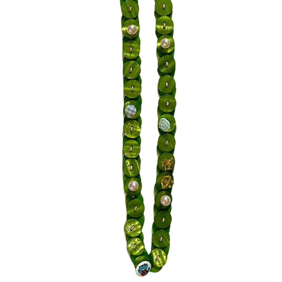 Button Necklace: Green IV