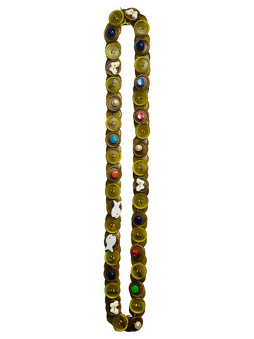 Button Necklace: Green V