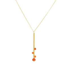 Orange Bau Drops Necklace