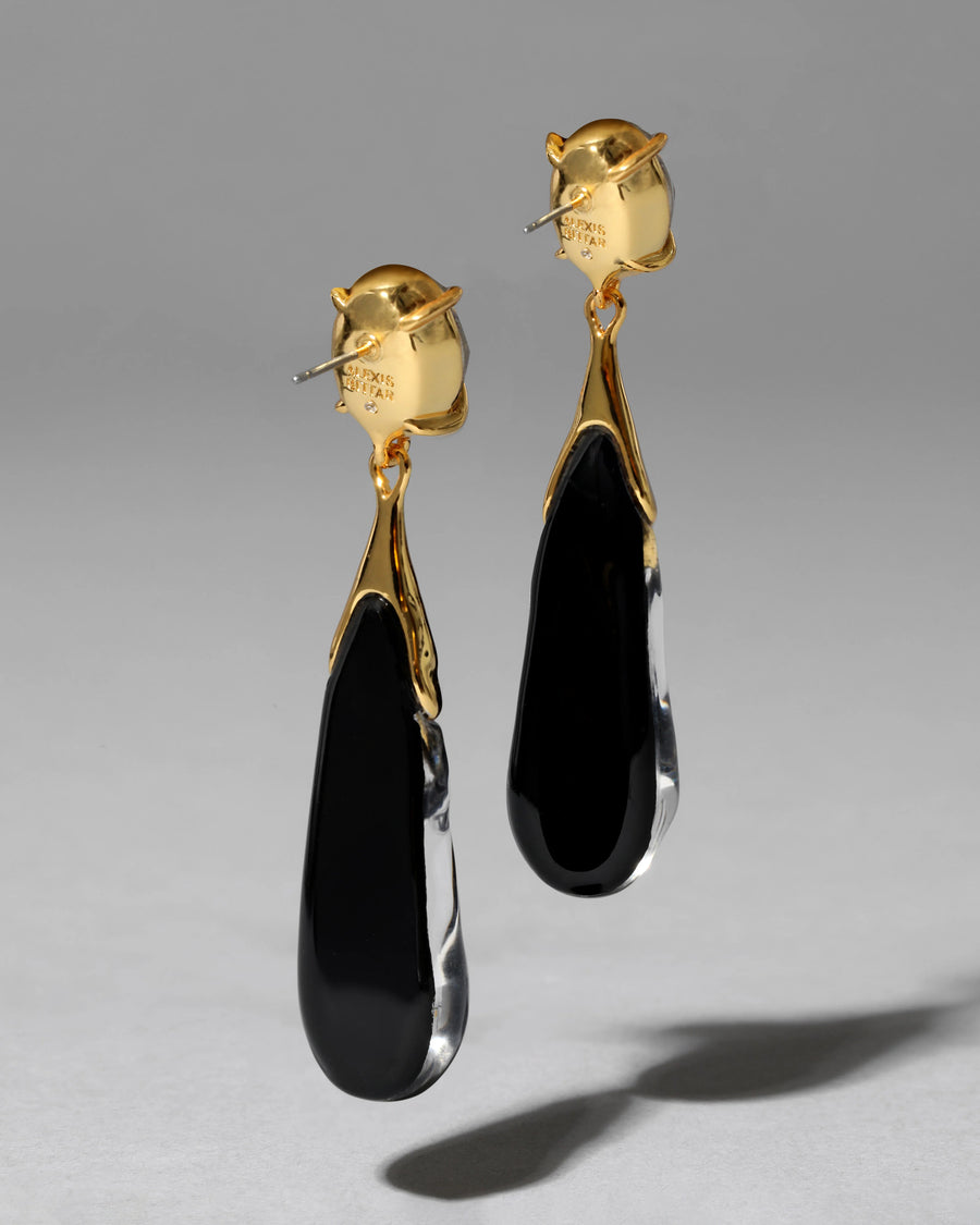 Bonbon Crystal Small Teardrop Earring - Onyx
