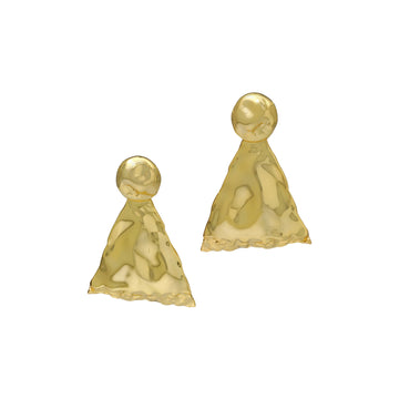 BRUT GOLD TRI-POST EARRINGS