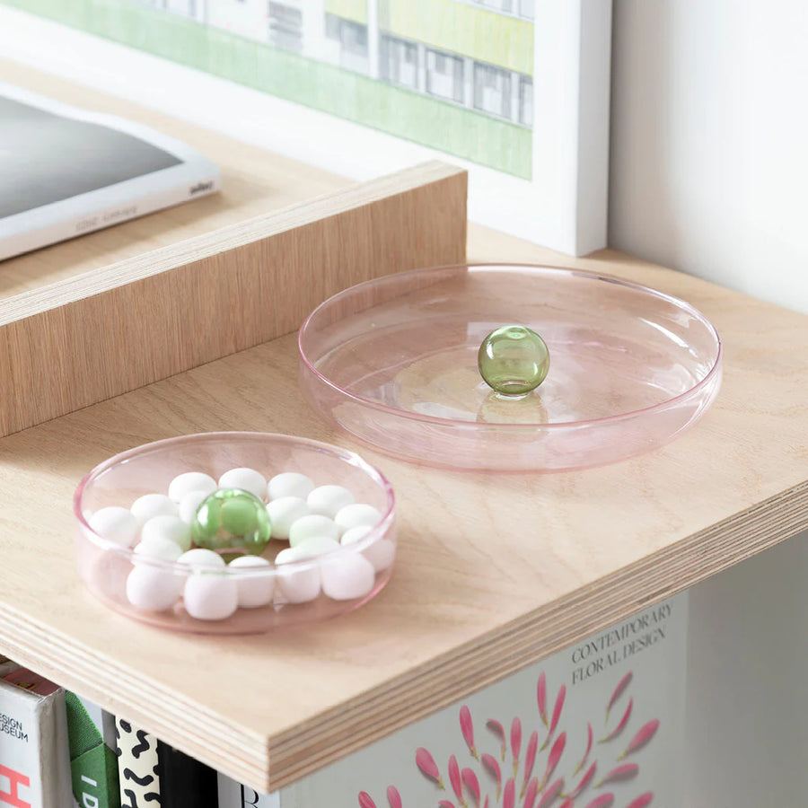 Medium Bubble Dish - Pink/Green