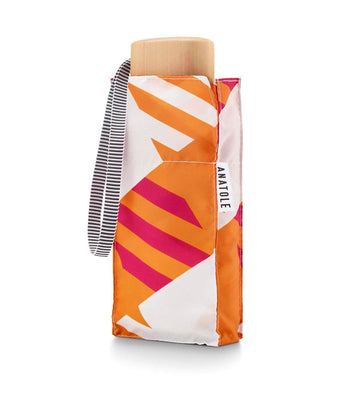 Orange/pink gingham umbrella