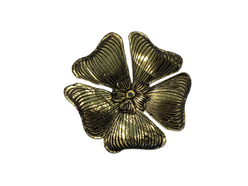 RECYCLED PLASTIC BOTTLES PLUMERIA BROOCH - GOLD