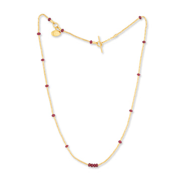 24k Gold and Ruby Chatter Necklace