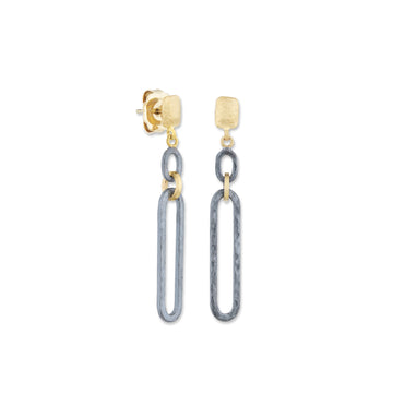 CHILL-LINK RECTANGULAR DROP EARRINGS