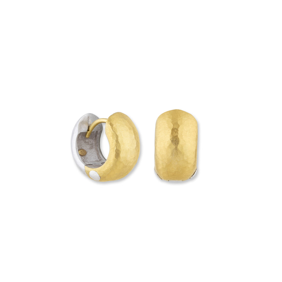 CHUNKY HUGGIES - Matte Silver & Yellow Gold