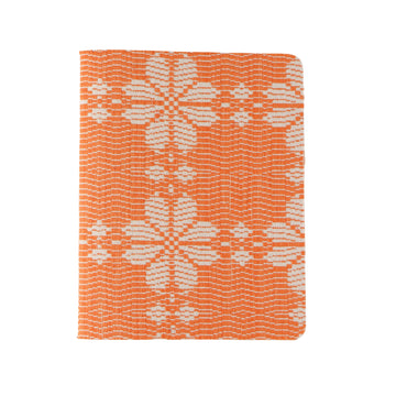 Large Orange/White Knit Notebook