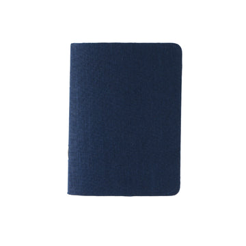 Medium Navy Linen Notebook