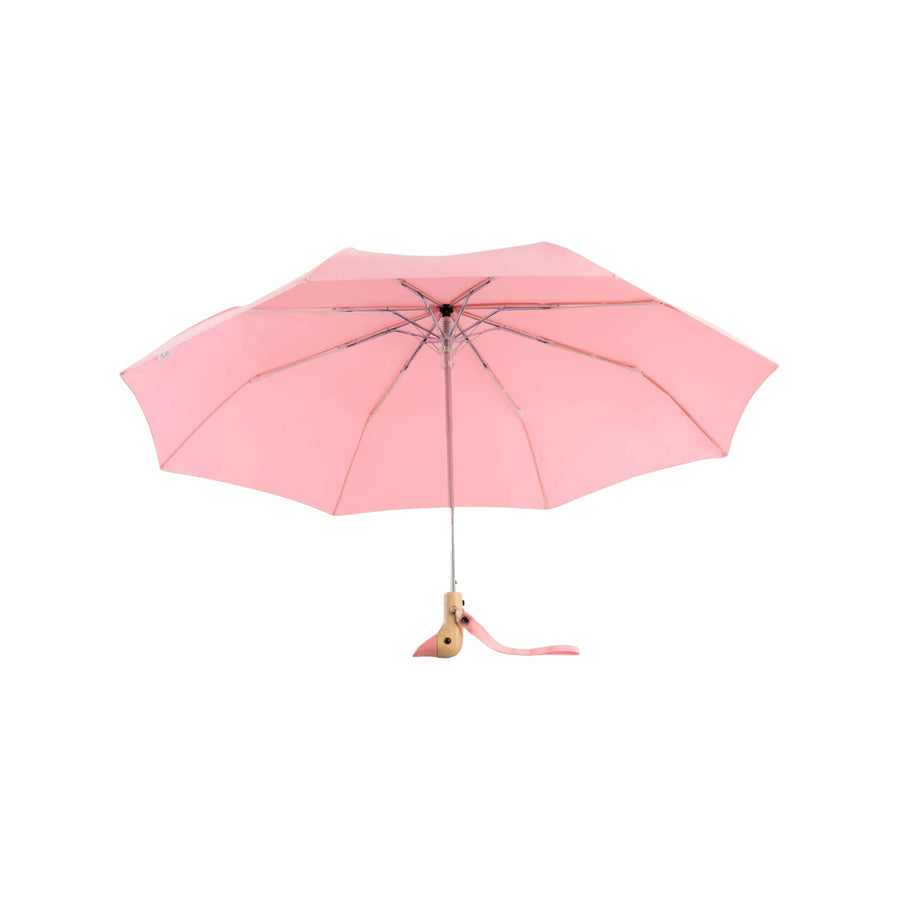 Pink 100% recycled plastic bottle Compact Duck Umbrella