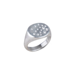Cachet Diamond Sprinkle Signet Ring