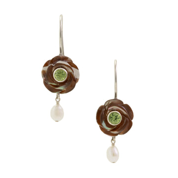 Rosalie Earrings - Brown MOP