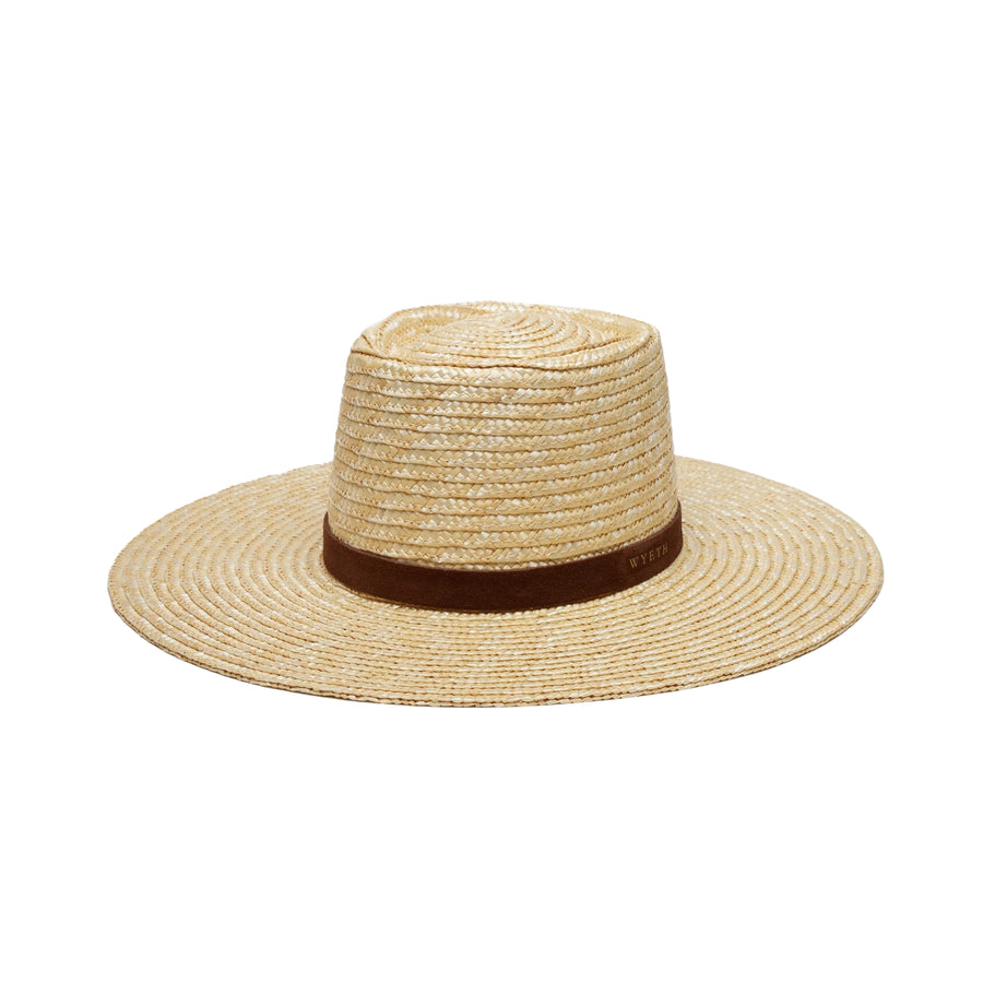 Everly Straw Boater Hat - Natural