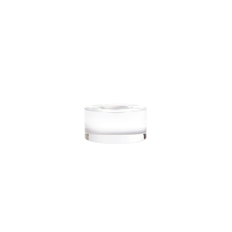 Elevate Round Crystal Base - Clear