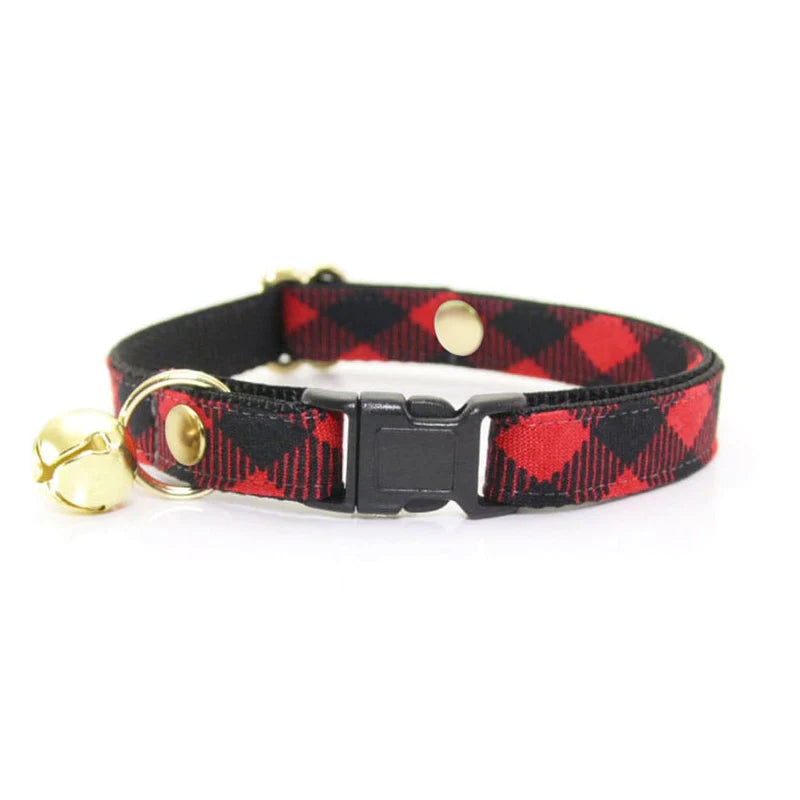 Buffalo plaid cat 2024 collar